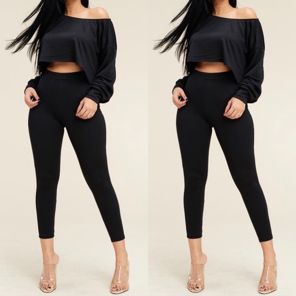 PRICE FIRM Black Pants set - Picture 2 of 3